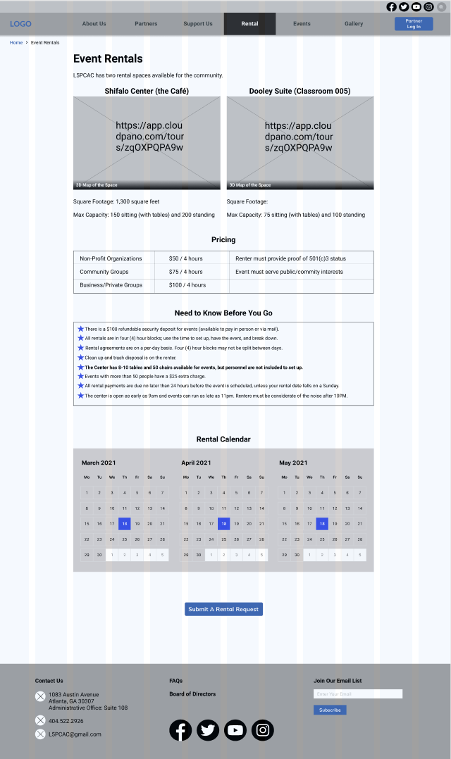 Second lo-fi wireframe of the desktop